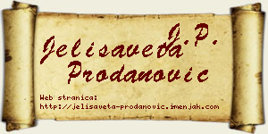 Jelisaveta Prodanović vizit kartica